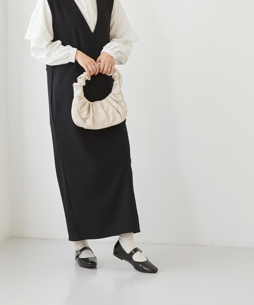 「menue」 フラットパンプス 25.0cm レッド レディース_画像3
