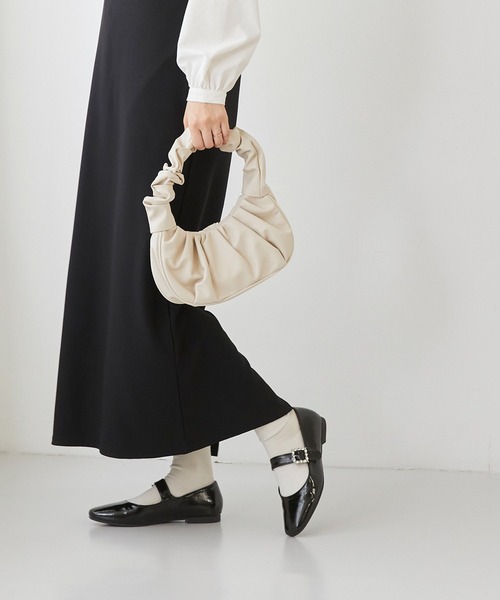 「menue」 フラットパンプス 25.0cm レッド レディース_画像5