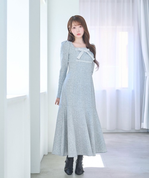 Rose Muse ロゼミューズ ニットワンピース Rose Muse（ロゼミューズ） ワンピース Lace ribbon knit sew one
