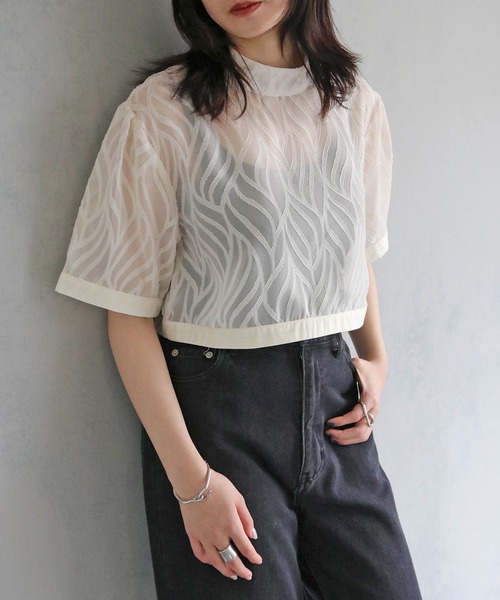 「cheriella」 半袖ブラウス M ブラック レディース_画像8