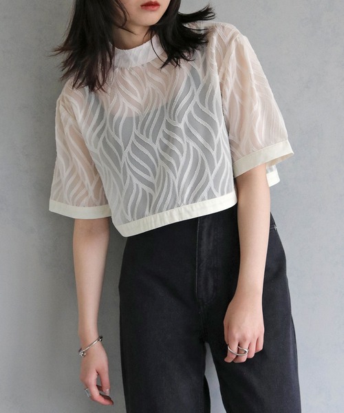「cheriella」 半袖ブラウス M ブラック レディース_画像9