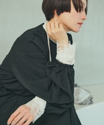 PUAL CE CINダブルストレッチレースカットソー アイボリー pual ce cin tシャツ ダブルストレッチレースカットソー レディース