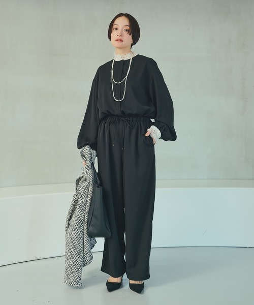 saku　ピュアセルシン　ダブルストレッチレースカットソー pual ce cin tシャツ ダブルストレッチレースカットソー レディース