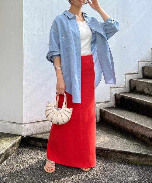 「SHENERY」 長袖シャツ FREE ライトブルー レディース_画像8