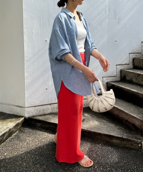 「SHENERY」 長袖シャツ FREE ライトブルー レディース_画像9