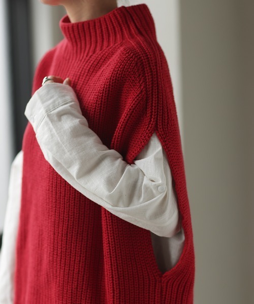 「HUG.U」 ニットベスト FREE グレー系その他 レディース_画像3