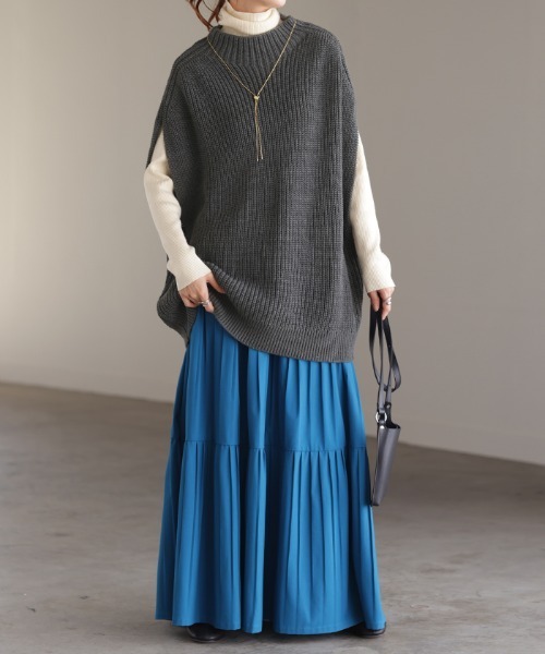 「HUG.U」 ニットベスト FREE グレー系その他 レディース_画像9