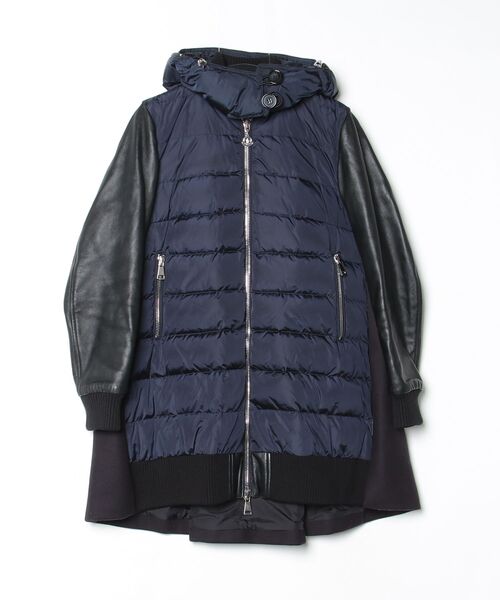MONCLER（モンクレール） ダウンコート 1 ネイビー レディース