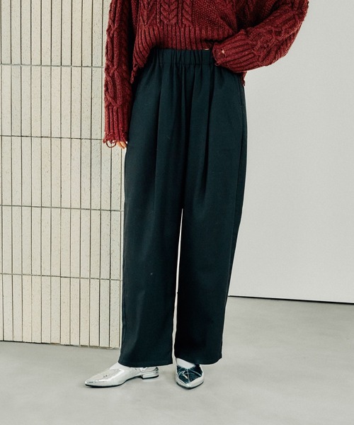 「LEPSIM」 イージーパンツ FREE グレー レディース_画像2