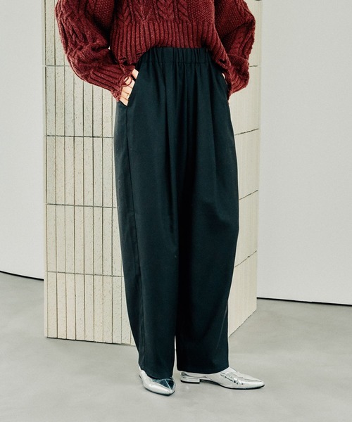 「LEPSIM」 イージーパンツ FREE グレー レディース_画像3