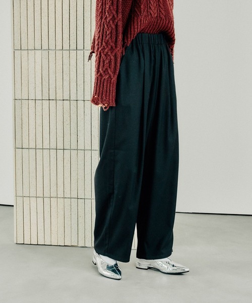 「LEPSIM」 イージーパンツ FREE グレー レディース_画像4