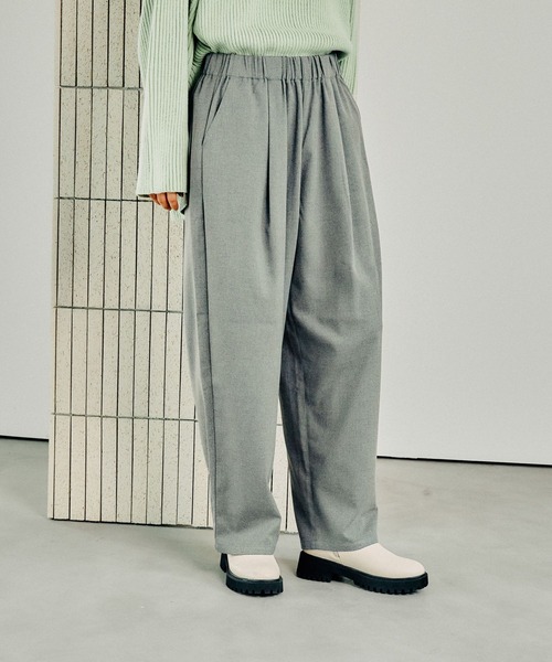 「LEPSIM」 イージーパンツ FREE グレー レディース_画像9
