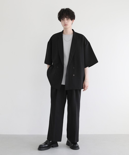 「LILL」 テーラードジャケット X-LARGE ライトグレー メンズ_画像4