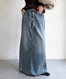 DouDou（ドゥドゥ） ロング スカート 「セットアップ可能」ベルト付