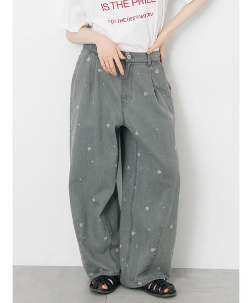 パンツ 「新色追加」「オーガニックコットン」デニムバレルパンツ レディースの画像