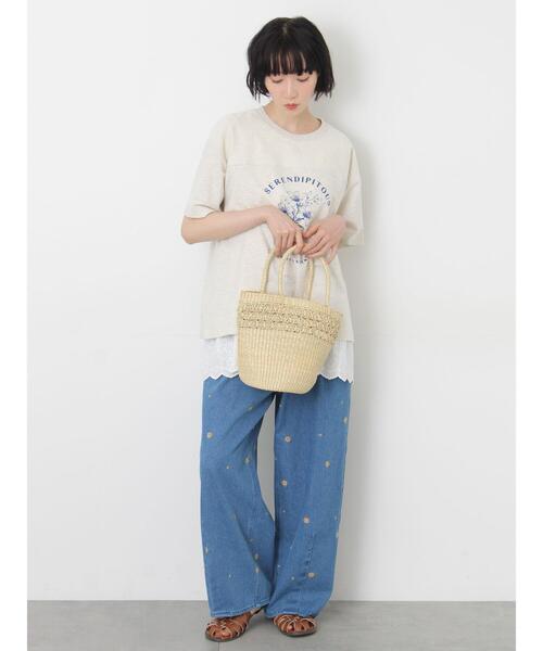 パンツ 「新色追加」「オーガニックコットン」デニムバレルパンツ レディースの画像