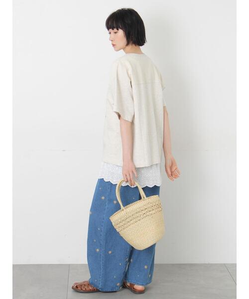 パンツ 「新色追加」「オーガニックコットン」デニムバレルパンツ レディースの画像