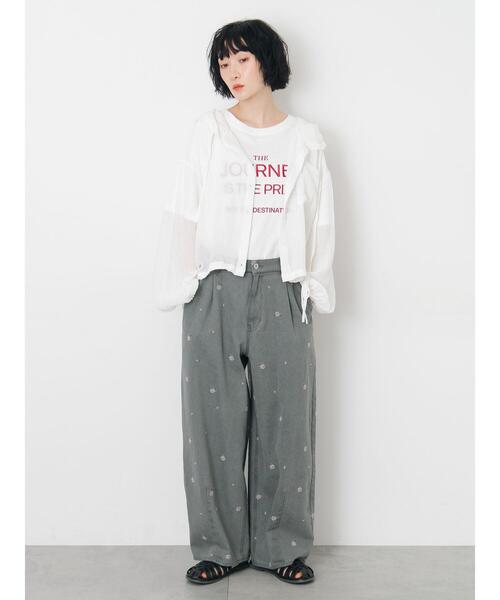 パンツ 「新色追加」「オーガニックコットン」デニムバレルパンツ レディースの画像