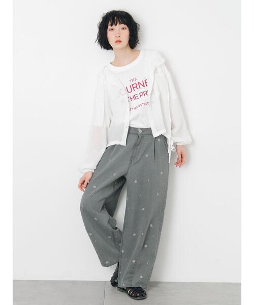 パンツ 「新色追加」「オーガニックコットン」デニムバレルパンツ レディースの画像