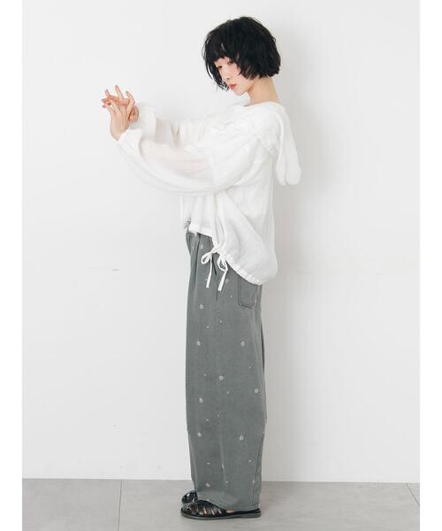 パンツ 「新色追加」「オーガニックコットン」デニムバレルパンツ レディースの画像