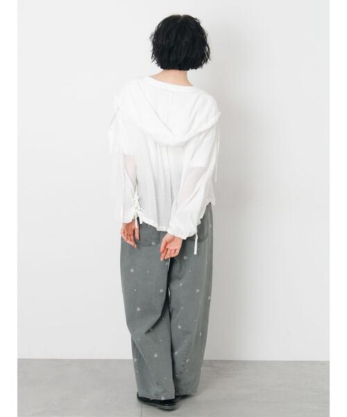 パンツ 「新色追加」「オーガニックコットン」デニムバレルパンツ レディースの画像