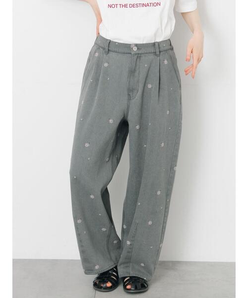 パンツ 「新色追加」「オーガニックコットン」デニムバレルパンツ レディースの画像