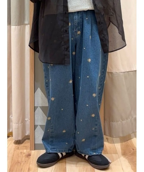 パンツ 「新色追加」「オーガニックコットン」デニムバレルパンツ レディースの画像