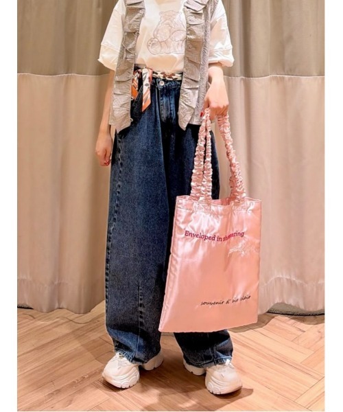 パンツ 「新色追加」「オーガニックコットン」デニムバレルパンツ レディースの画像