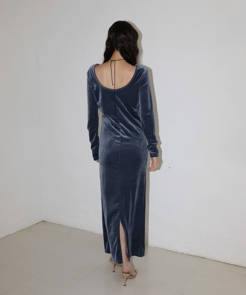 「Mili affinity」 長袖ワンピース FREE ブラウン レディース_画像4