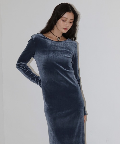 「Mili affinity」 長袖ワンピース FREE ブラウン レディース_画像5