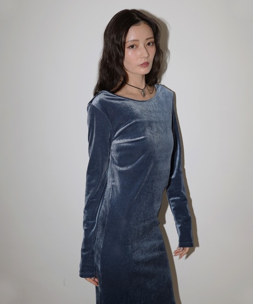 「Mili affinity」 長袖ワンピース FREE ブラウン レディース_画像8