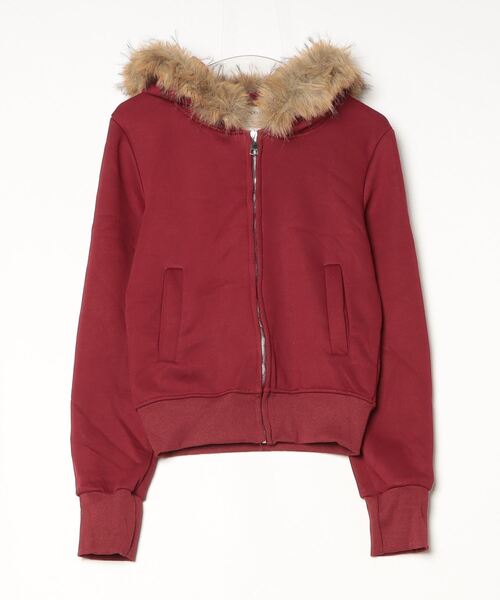 「CELENA BEATS」 ジップアップパーカー M レッド レディース_画像6