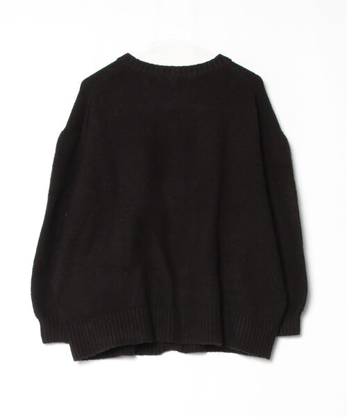 「atONE」 ニットカーディガン M～Ｌ ブラック レディース_画像2