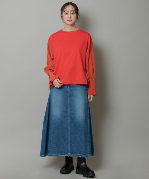 「Munich」 長袖カットソー OS ネイビー レディース_画像6