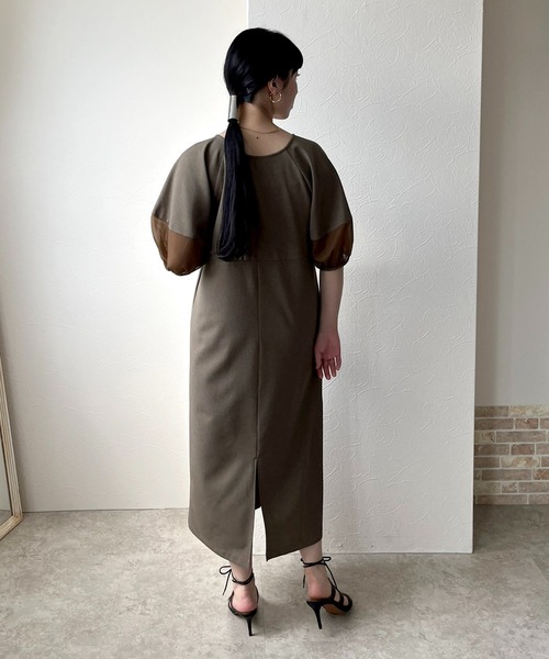 「LHELBIE」 半袖ワンピース M ブラック レディース_画像3