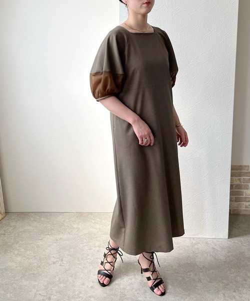 「LHELBIE」 半袖ワンピース M ブラック レディース_画像5