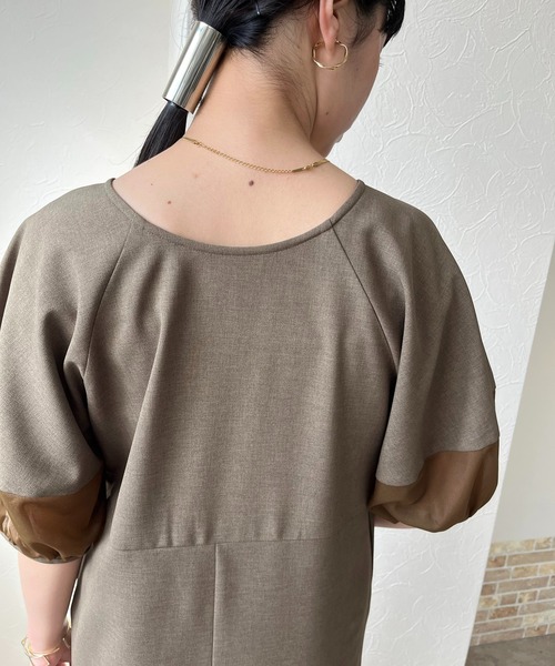 「LHELBIE」 半袖ワンピース M ブラック レディース_画像9