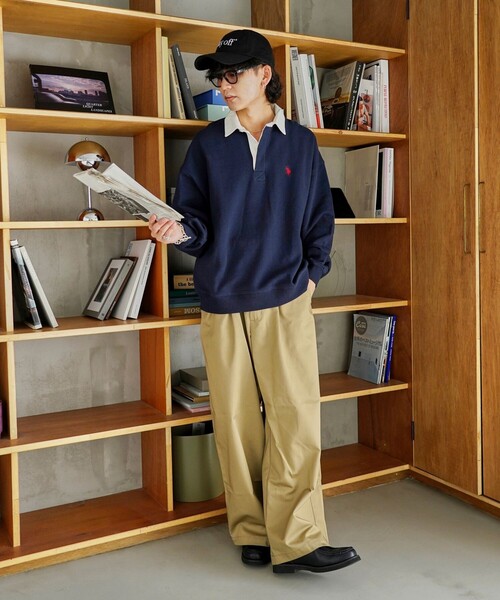「U.S. POLO ASSN.」 スウェットカットソー MEDIUM ブラック メンズ_画像4