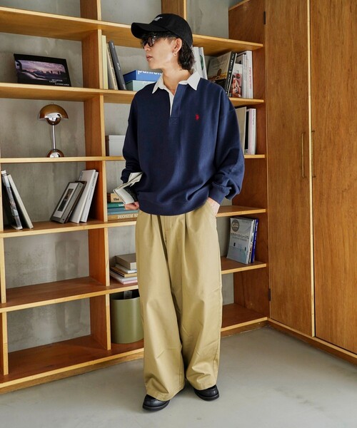 「U.S. POLO ASSN.」 スウェットカットソー MEDIUM ブラック メンズ_画像5
