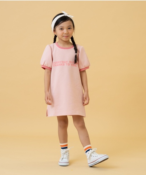 petit main and D. ワンピース 鹿の子リンガーワンピース キッズ 子供