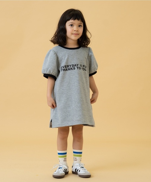 petit main and D. ワンピース 鹿の子リンガーワンピース キッズ 子供