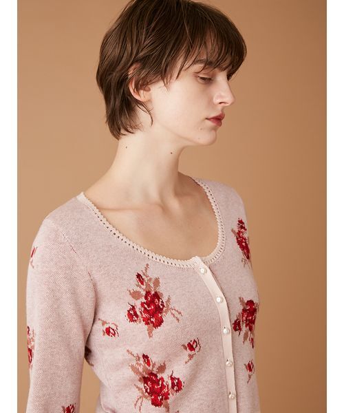 「FURFUR」 ニットカーディガン F ブラック レディース_画像6