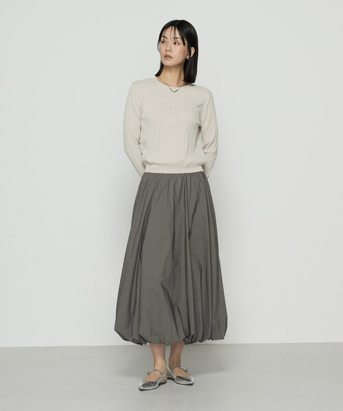 「COMME CA」 長袖ニット 9号 ブルー レディース_画像4