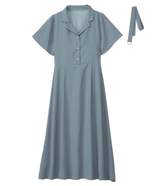 「alotta」 シャツワンピース M ピンク レディース_画像9