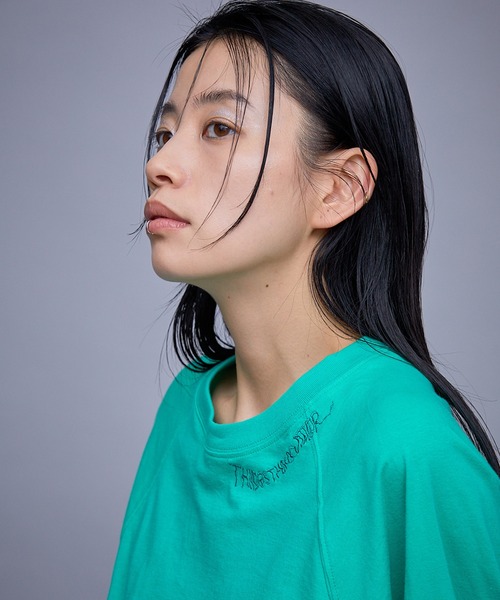「THINGS THAT MATTER」 長袖カットソー FREE グリーン レディース_画像4