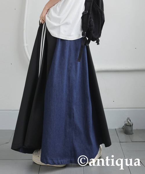 「antiqua」 フレアスカート ONESIZE ブラック レディース_画像7