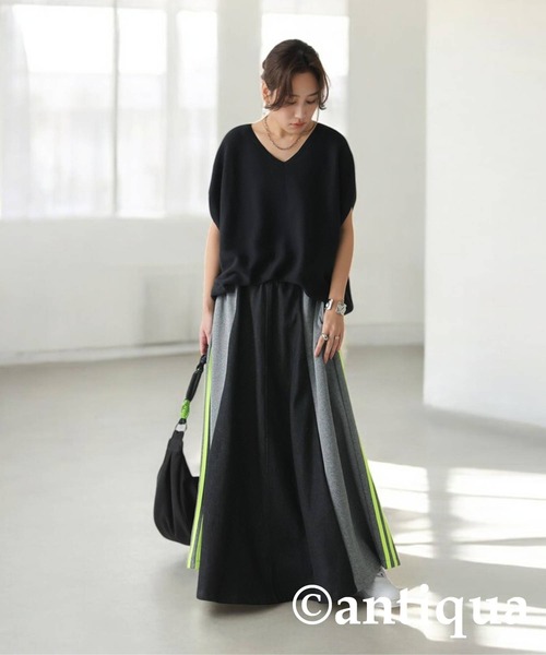 「antiqua」 フレアスカート ONESIZE ブラック レディース_画像8