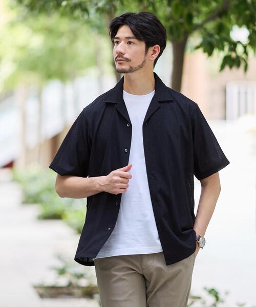 TAKEO KIKUCHI（タケオキクチ） シャツ 半袖 「通気性」トリコット