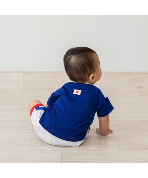 ベビー服 ロンパース 半袖ユニホームロンパース サッカー日本代表ver