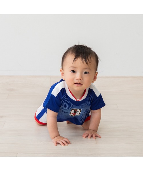 ベビー服 ロンパース 半袖ユニホームロンパース サッカー日本代表ver